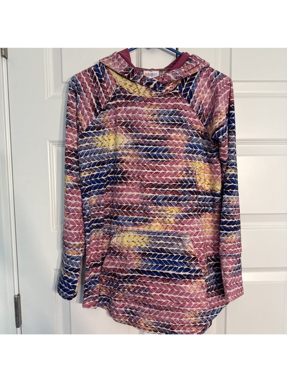 NWT LuLaRoe Small  Amber Lightweight Hoodie Unicorn Multicolor Pink